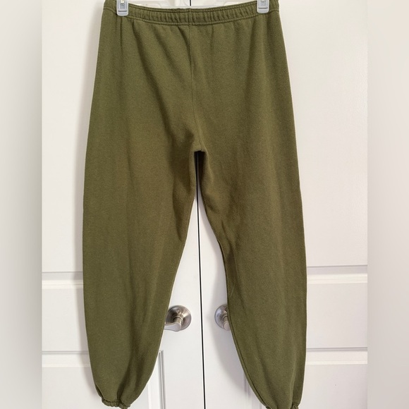USMC Olive Green Sweatpants Men’s Military PT Training Joggers with Logo - Picture 2 of 5